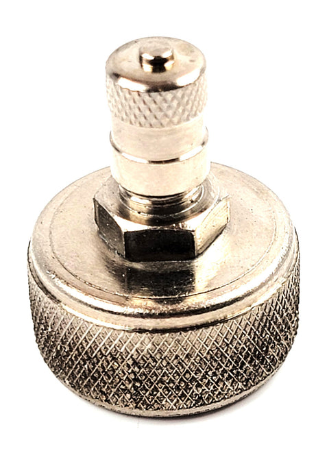 Lantern Filler Cap with Tire Valve, Nickel - R301