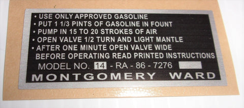 Montgomery Wards Fount Decal - D56