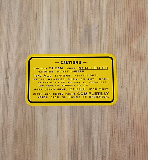 Decal - Coleman Lantern: 1945 to 1946 — 220C & 228C - D33