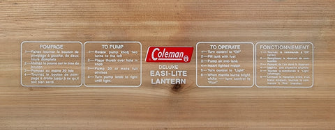 Decal - Fits 321A & 621A Lanterns