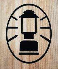 Weatherproof Decal Lantern - Flat Black - D149