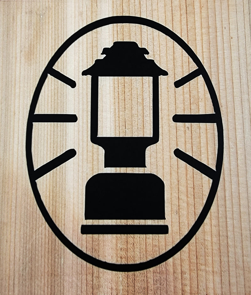 Weatherproof Decal Lantern - Flat Black - D149