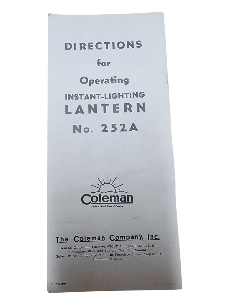 252A Operating Directions - E1561
