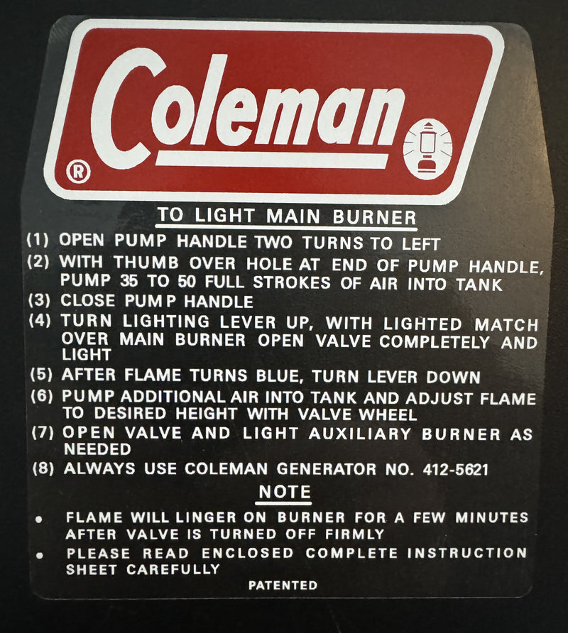 Stove Lid Decal, 425E - D159