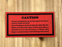 Preway Red Caution Label - D97