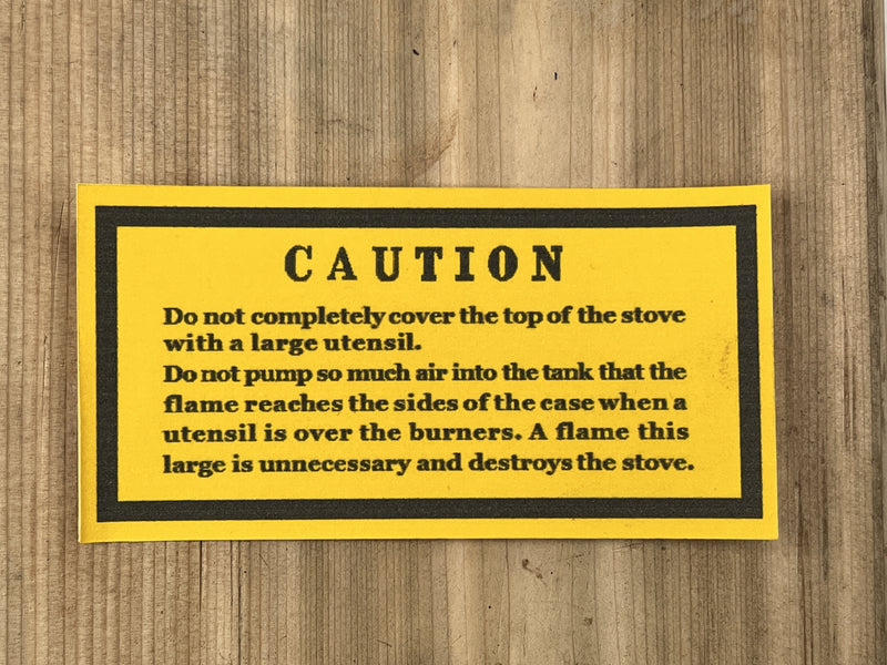 Preway Red Caution Label - D98