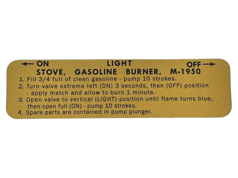 Decal M1950, Coleman Made in 1966 - D100