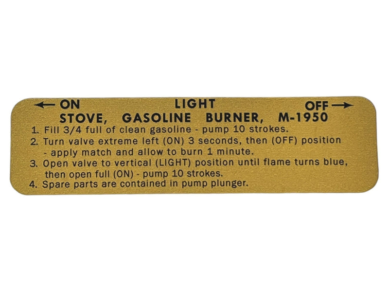 Decal M1950, Coleman Made in 1966 - D100