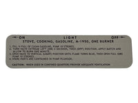 Decal M1950, Coleman Made in 1951 Silver - D102