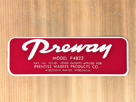 Preway P4822 Decal - D92
