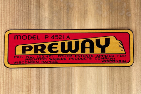 Preway P4521A Decal - D90
