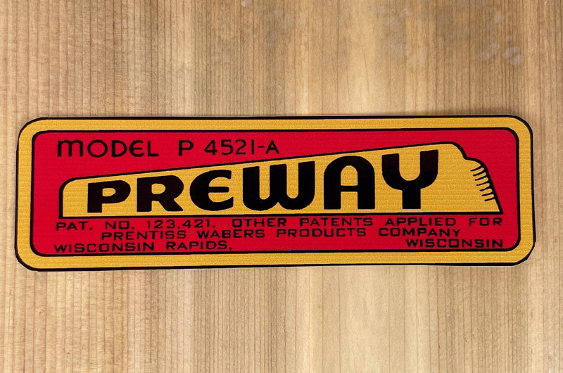 Preway P4521A Decal - D90