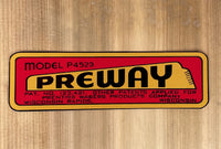 Preway P4523 Decal - D82