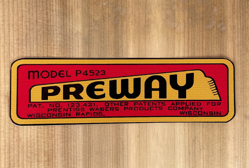 Preway P4523 Decal - D82