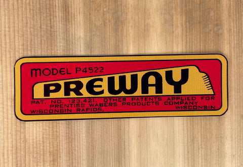 Preway P4522 Decal - D85