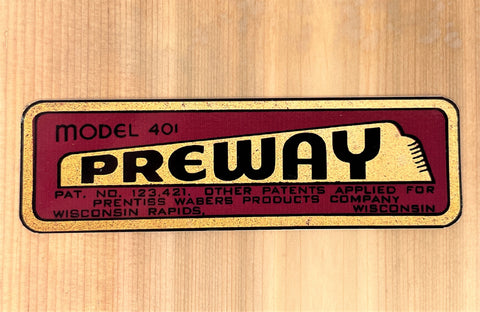Preway 401 Decal - D84