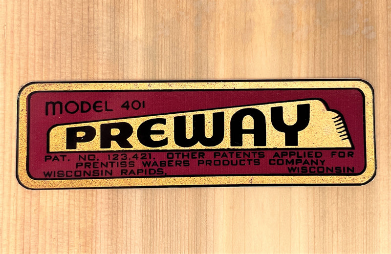 Preway 401 Decal - D84