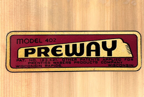 Preway 402 Decal - D89