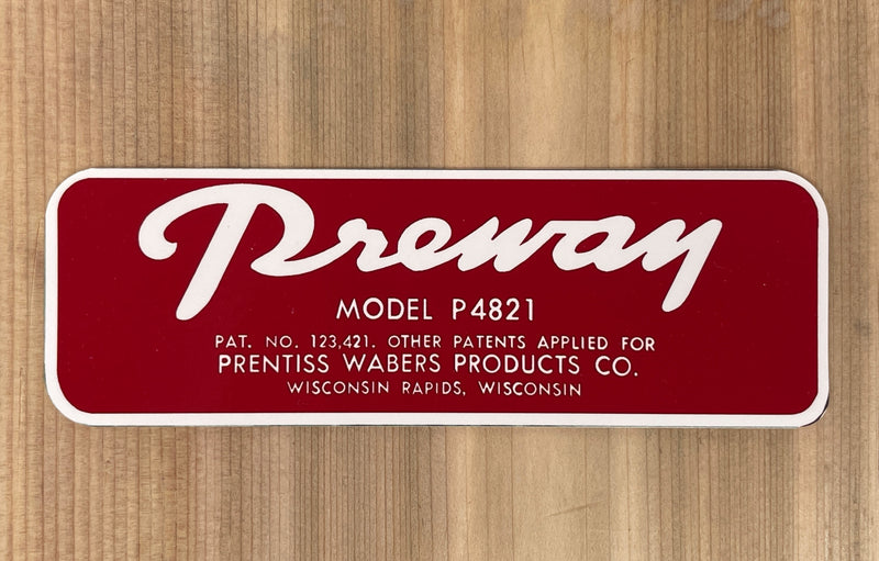 Preway P4821 Decal - D86