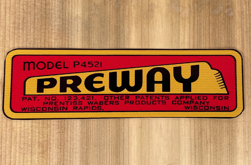 Preway P4521 Decal - D87