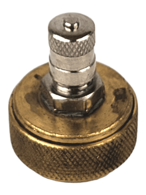 Lantern Filler Cap with Tire Valve, Brass - R302