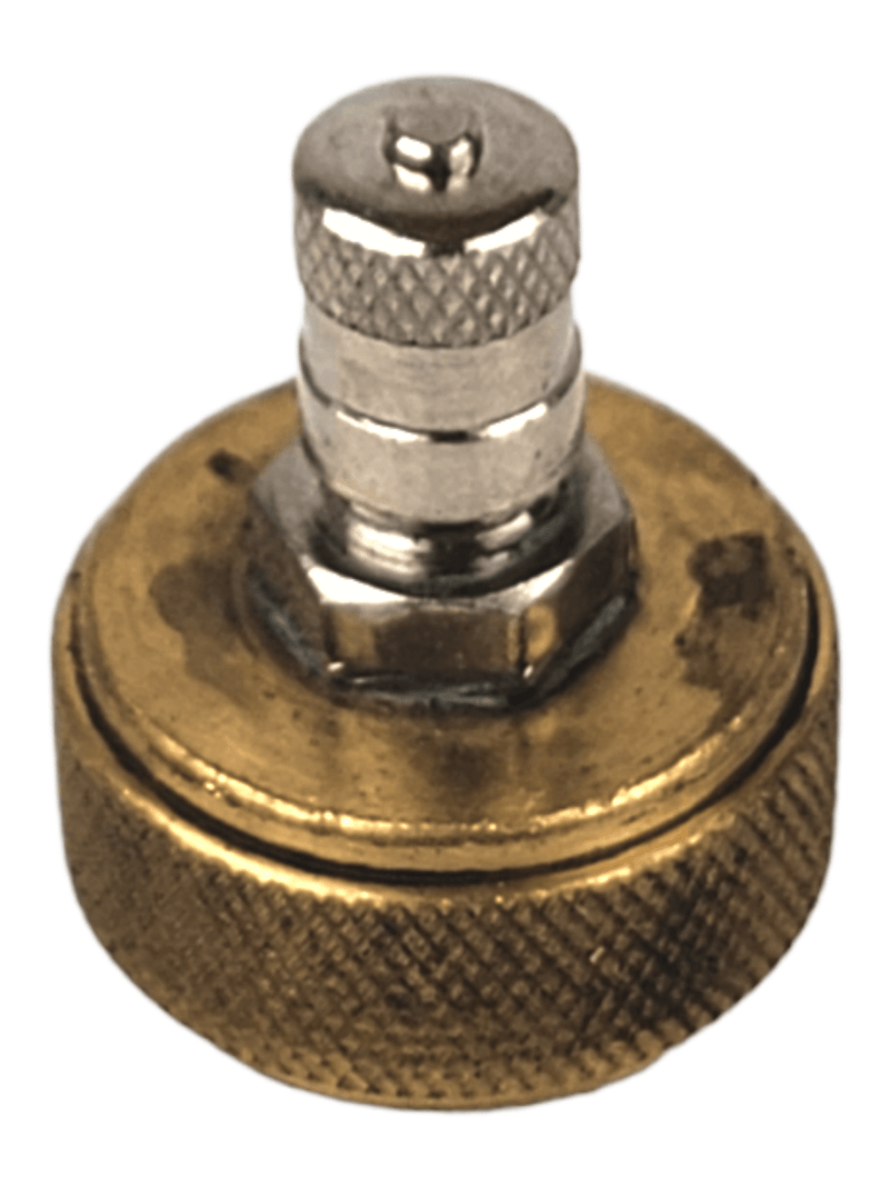 Lantern Filler Cap with Tire Valve, Brass - R302